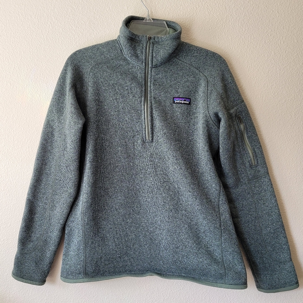 Patagonia Better Sweater Quarter Zip Pullover Nouveau Green Fleece